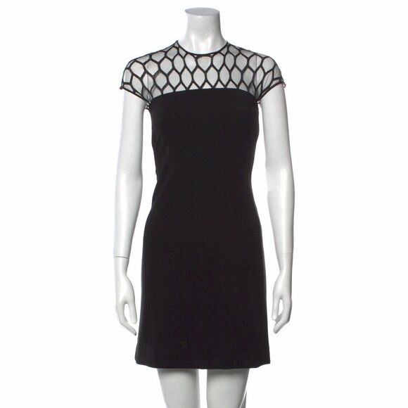 NWT. GUCCI black MESH LACE TOP Cocktail Dress XS - Picture 2 of 7